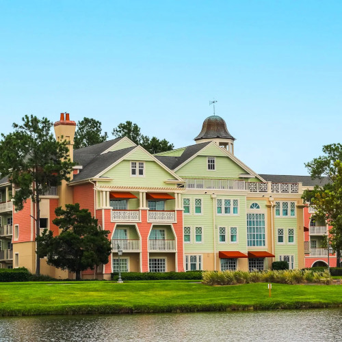 Outiside the main building of Saratoga Springs