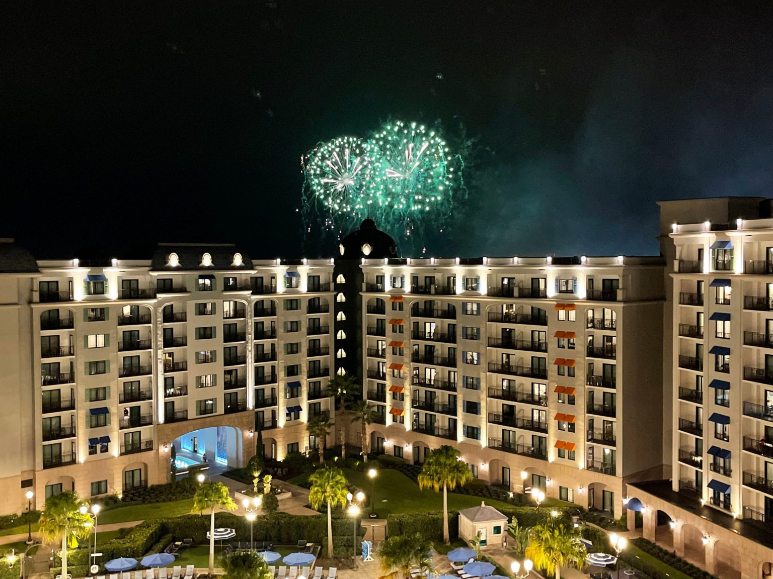 riviera photo with fireworks