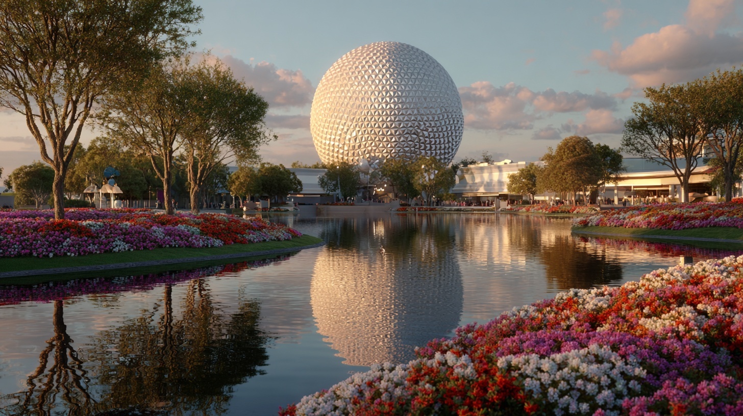3d illustration of epcot
