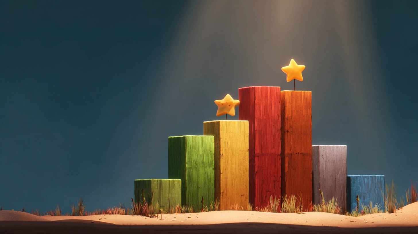 stat blocks with starts showing points