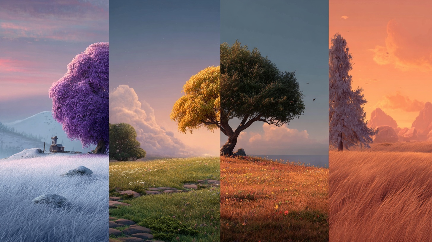 showing different seasons