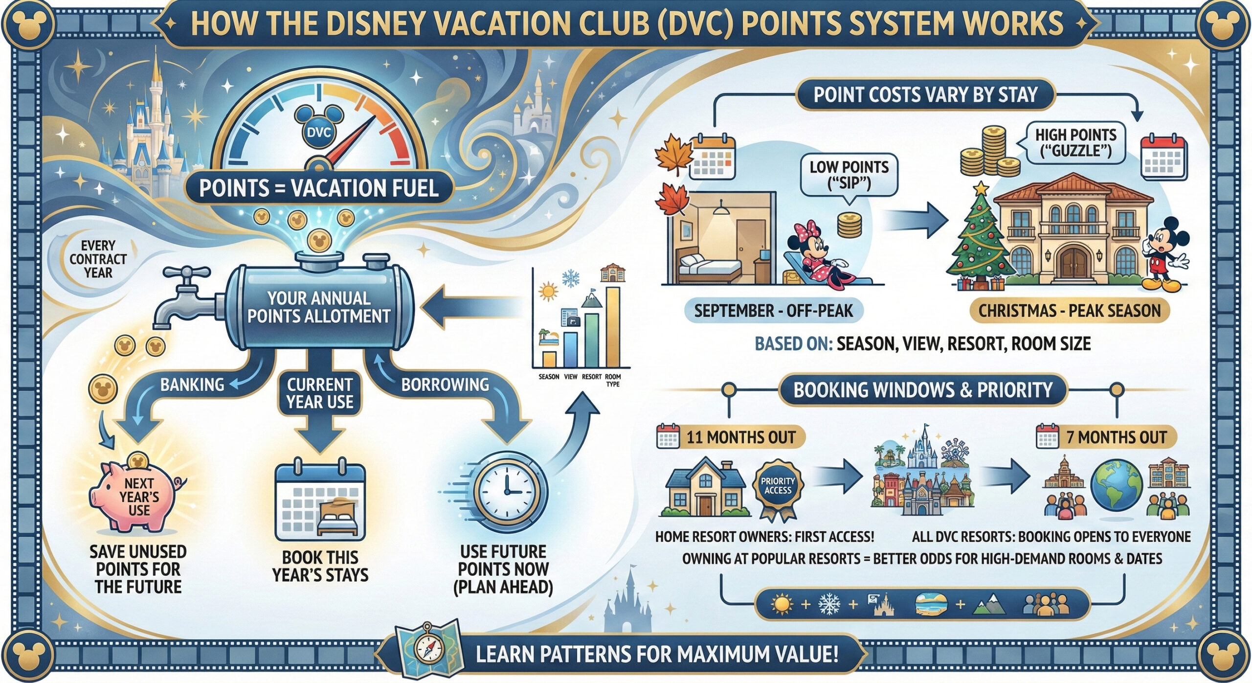 infographic of how dvc points system works