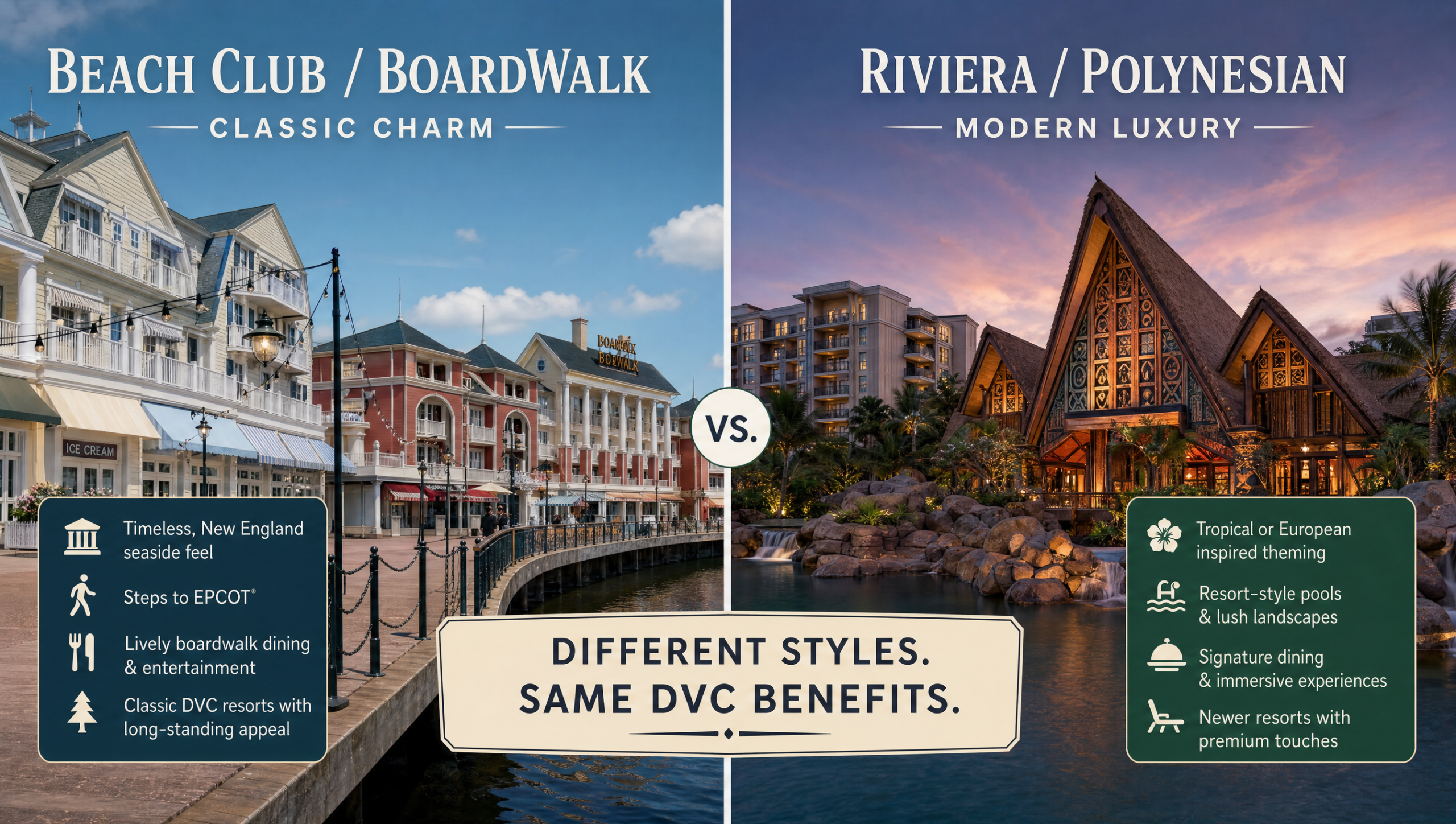 newer vs older resorts comparison